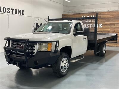 2013 GMC Sierra 3500 HD SLE Regular Cab 4X4 / 6.6L DIESEL / DUALLY  / FLAT BED 15ft Length 8.5ft Width / Allison Transmission Truck