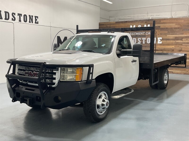 2013 GMC Sierra 3500 HD SLE Regular Cab 4X4 / 6.6L DIESEL / DUALLY / FLAT BED 15ft Length 8.5ft Width / Allison Transmission - Photo 1 - Gladstone, OR 97027
