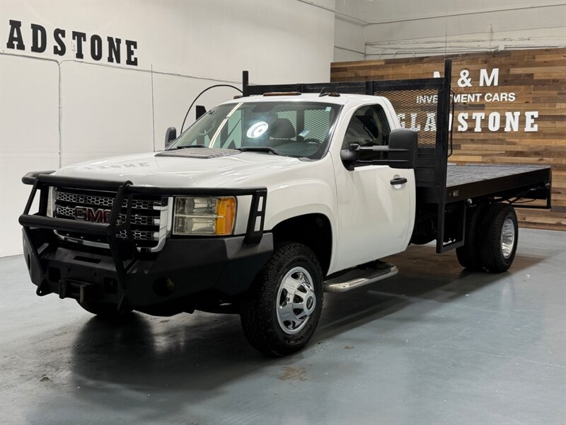 2013 GMC Sierra 3500 3500HD SLE 4X4 / 6.6L DURAMAX DIESEL /DUALLY /FLAT BED /REGULAR CAB / LOCAL w. ZERO RUST - Photo 1 - Gladstone, OR 97027