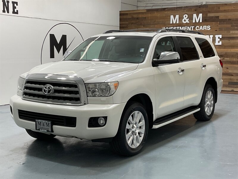 2013 Toyota Sequoia Platinum 4X4 / 5.7L V8 / DVD / NEW TIRES  / Leather w. Heated & Cooled Seats /Captain Chairs / Heated Rear seats / Navigation & Backup Camera / ZERO RUST - Photo 1 - Gladstone, OR 97027