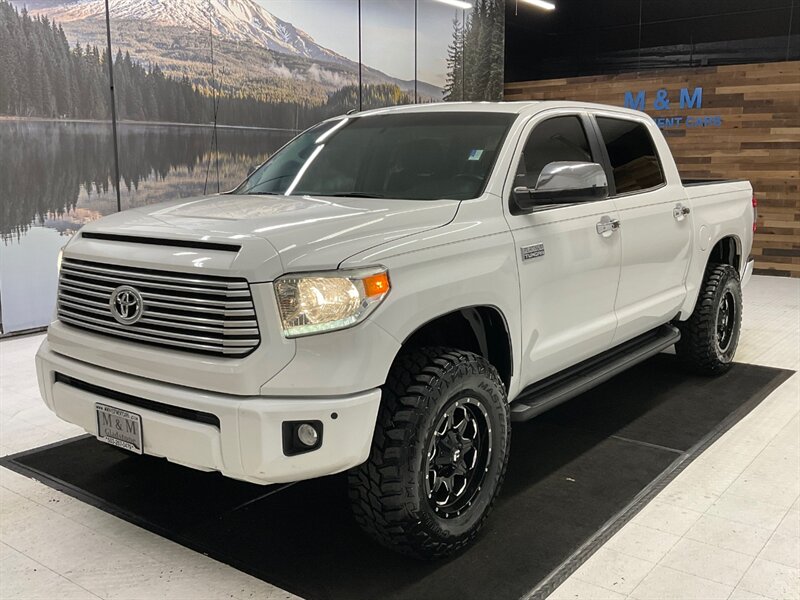 2014 Toyota Tundra Platinum CrewMax 4X4 / 5.7L / LIFTED w. NEW TIRES  / LIFTED w. NEW WHEELS & TIRES / Sunroof / Leather w. Heated & Cooled Seats / SHARP & CLEAN / 90,000 MILES - Photo 1 - Gladstone, OR 97027