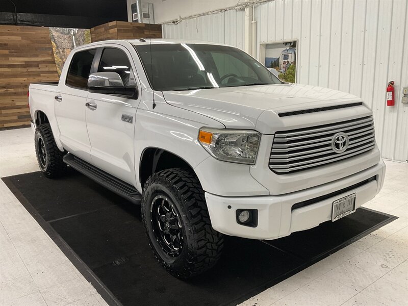 2014 Toyota Tundra Platinum CrewMax 4X4 / 5.7L / LIFTED w. NEW TIRES  / LIFTED w. NEW WHEELS & TIRES / Sunroof / Leather w. Heated & Cooled Seats / SHARP & CLEAN / 90,000 MILES - Photo 2 - Gladstone, OR 97027