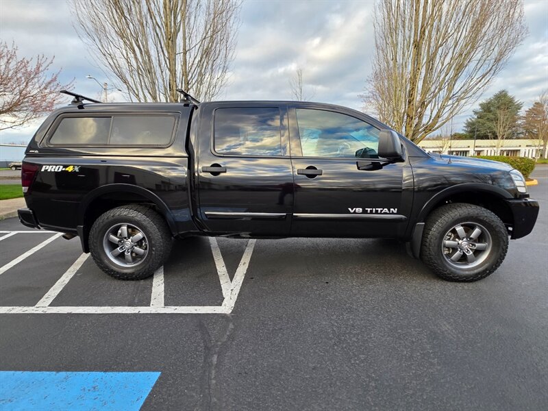 2014 Nissan Titan PRO-4X / 5.6L V8 / CREW CAB / 4X4  / REAR DIFFERENTIAL LOCK / BACK CAM / MATCHING CANOPY - Photo 4 - Portland, OR 97217