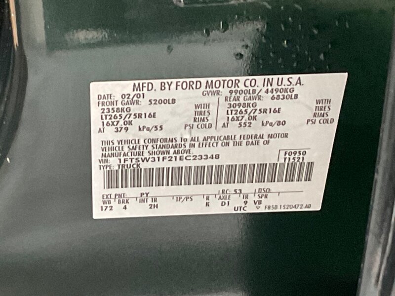 2001 Ford F-350 XLT  4X4 /7.3L DIESEL / LIFTED w. NEW WHEELS TIRES  / Leather Seats & Heated Seats  / Long Bed / 128k MILES - Photo 50 - Gladstone, OR 97027