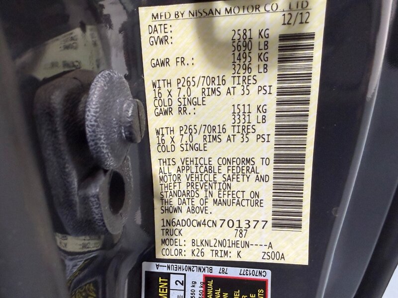 2012 Nissan Frontier SV V6 Extnd Cab 4.0L V6 / NEW TIRES / 96k MILES / LOCAL RUST FREE / EXLNT COND - Photo 53 - Gladstone, OR 97027