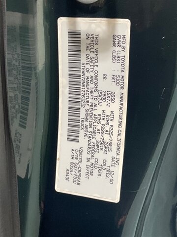 2001 Toyota Tacoma V6 SR5 TRD OFF RD 4X4 / REAR DIFF LOCK/ 94K MILES  / TIMING BELT SERVICE ALREADY DONE / ZERO RUST - Photo 52 - Gladstone, OR 97027