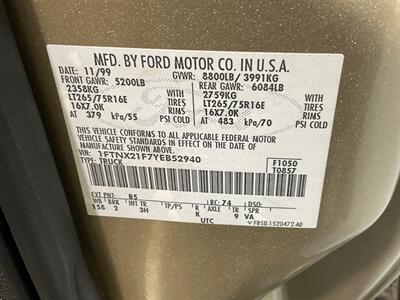 2000 Ford F-250 Lariat 4X4 7.3L DIESEL / 1-OWNER LOCAL / ZERO RUST / Leather Seats - Photo 50 - Gladstone, OR 97027