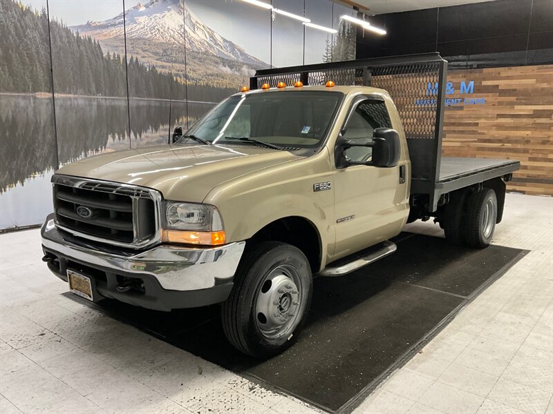 2000 Ford F-550 XLT Regular Cab 4X4 /7.3L DIESEL / 6-SPD / FLATBED  / DUALLY / 1-OWNER / LONG BED / 6-SPEED MANUAL / FLAT BED / LOCAL TRUCK / ONLY 74,000 MILES - Photo 1 - Gladstone, OR 97027