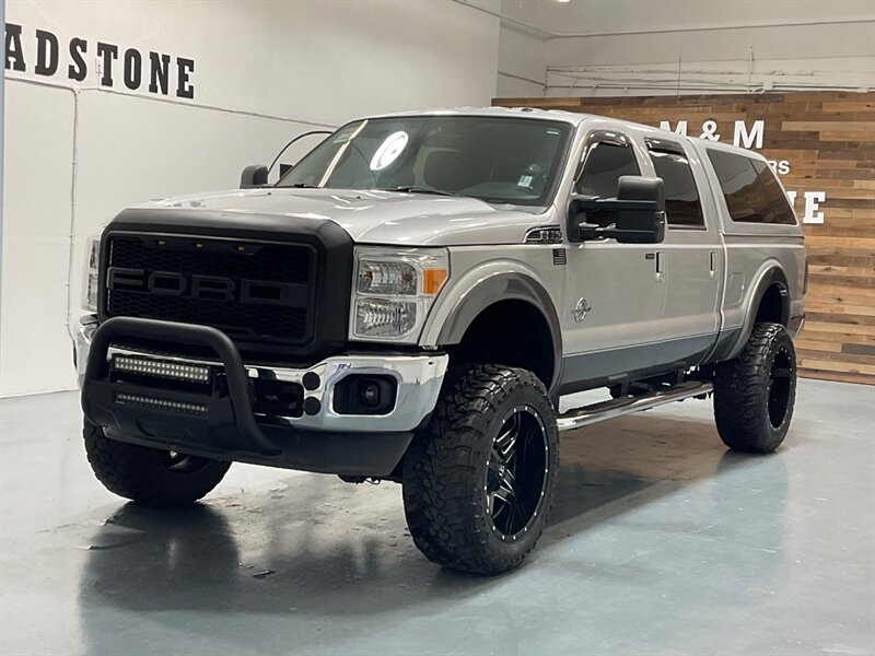 2011 Ford F-350 Lariat Crew Cab 4X4 / 6.7L DIESEL / LIFTED / LOCAL  / ZERO RUST / Leather Seats / LIFTED w. 37inc TOYO OPEN COUNTRY MUD TIRES - Photo 1 - Gladstone, OR 97027