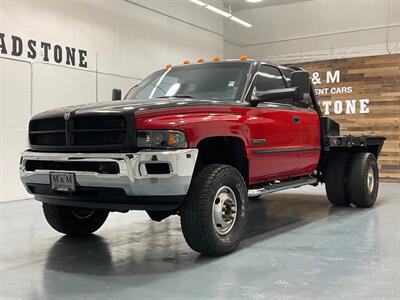 1998 Dodge Ram 3500 Laramie SLT 4X4 / 5.9L DIESEL / DUALLY / FLAT BED  / ZERO RUST / ONLY 119K MILES