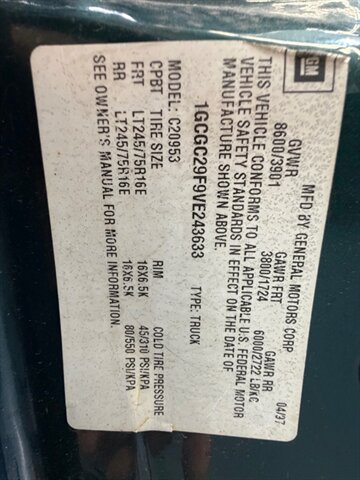 1997 Chevrolet C/K 2500 C2500 Silverado 6.5L TURBO DIESEL  / ZERO RUST / 115K Miles - Photo 45 - Gladstone, OR 97027