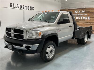 2008 Dodge Ram 4500 SLT Regular Cab 4X4 / 6.7L DIESEL /6-SPEED /DUALLY  / DUALLY / FLAT BED / 6-SPEED MANUAL / ZERO RUST