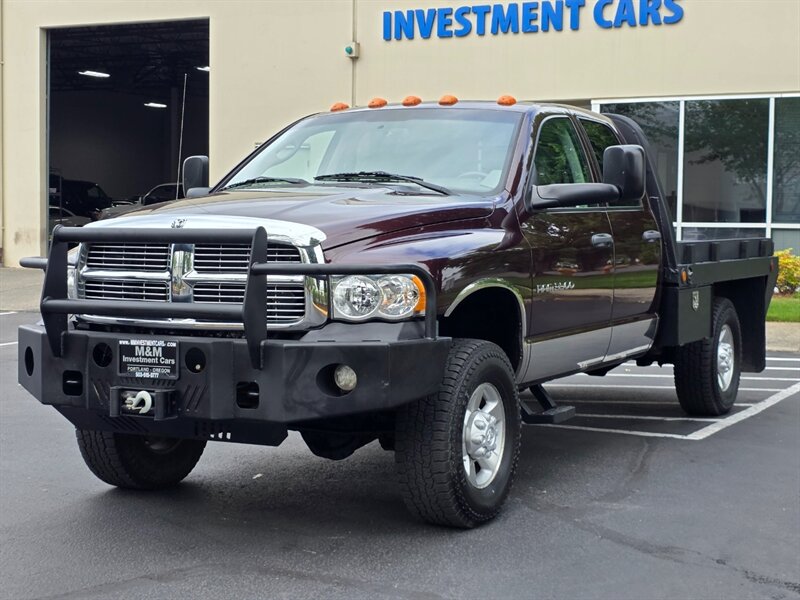2004 Dodge Ram 3500 Flat Bed / 4X4 / 6 Speed / 5.9L CUMMINS DIESEL / Manual Transmission / Winch / High Output / Exhaust Brake / 1-TON - Photo 1 - Portland, OR 97217