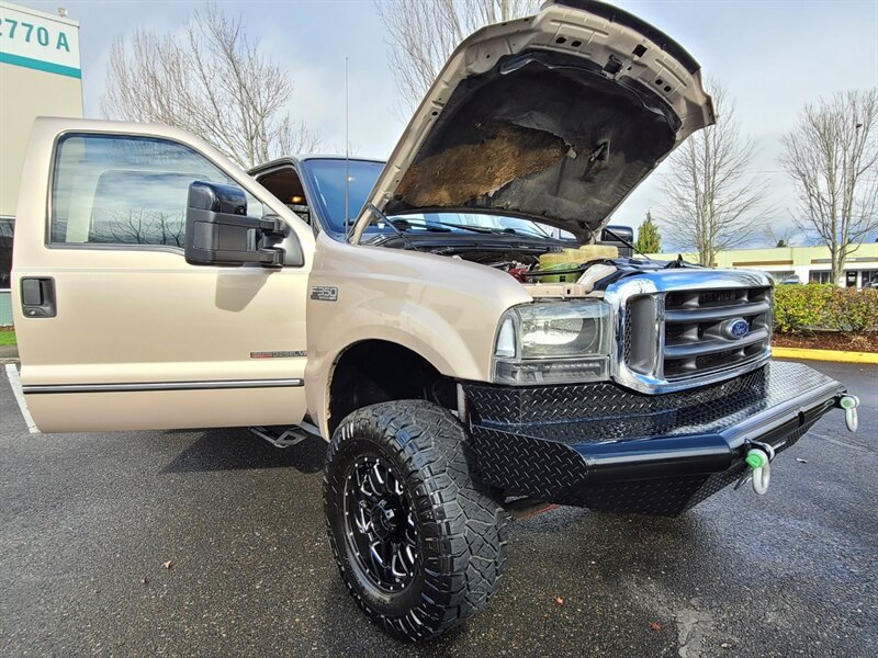 1999 Ford F-350 Super Duty / FLAT BED / Crew Cab / 4X4 / 7.3L /  Powerstroke TURBO DIESEL / 6 SPEED MANUAL / 1-TON / LIFTED - Photo 27 - Portland, OR 97217