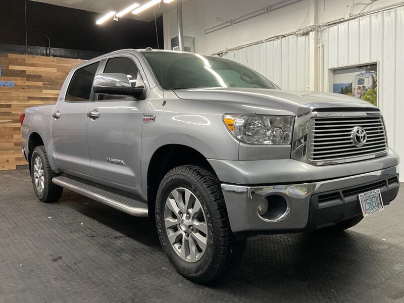 2010 Toyota Tundra Limited CrewMax 4X4 / 5.7L / Leather Navi DVD  BRAND NEW TIRES / LOCAL OREGON TRUCK / RUST FREE - Photo 2 - Gladstone, OR 97027