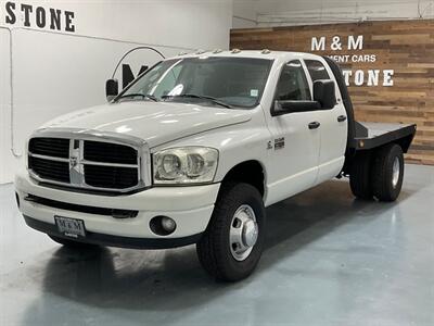 2008 Dodge Ram 3500 SLT Quad Cab 4X4 / 6.7L DIESEL / 6-SPEED /DUALLY  / BRAND NEW TIRES / LONG BED / FLAT BED