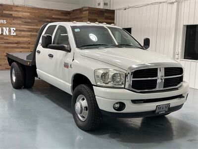 2008 Dodge Ram 3500 SLT Quad Cab 4X4 / 6.7L DIESEL / 6-SPEED /DUALLY  / BRAND NEW TIRES / LONG BED / FLAT BED