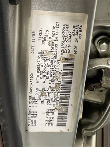 2000 Toyota 4Runner Limited 4X4 / 3.4L V6 / Rear Diff Lock / 1-OWNER  / LOCAL TOYOTA w. ZERO RUST / TIMING BELT SERVICE DONE - Photo 48 - Gladstone, OR 97027