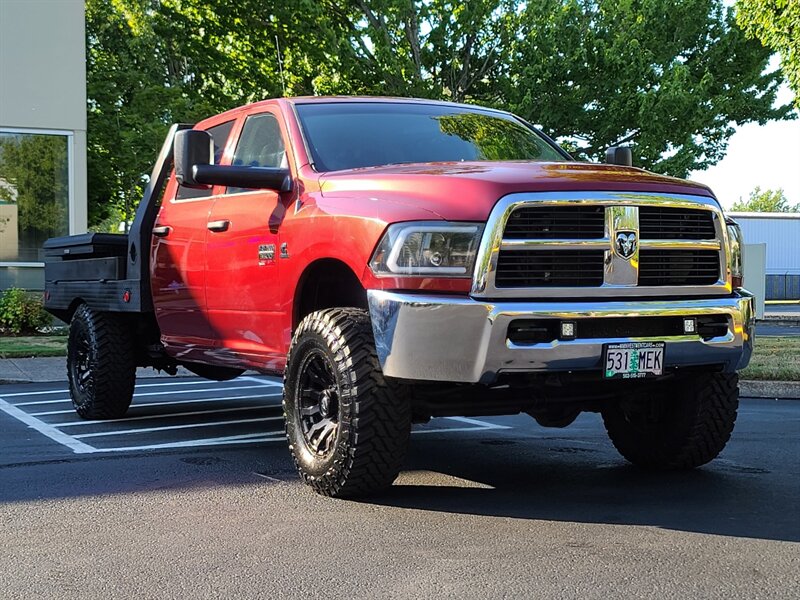 2012 RAM 3500 4X4 FLAT BED Long Bed 1-TON / 6.7L DIESEL / LIFTED  / HEAVY DUTY / CUMMINS / FUEL WHEELS / NEW TIRES / HEADACHE RACK - Photo 2 - Portland, OR 97217