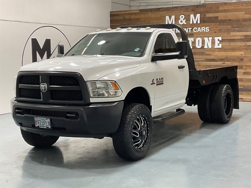 2013 RAM 3500 Tradesman Regular Cab 4X4 / 6.7L DIESEL / DUALLY / FLAT BED / LONG BED / ZERO RUST / FUEL WHEELS / TRAILER BRAKE CONTROLLER - Photo 53 - Gladstone, OR 97027