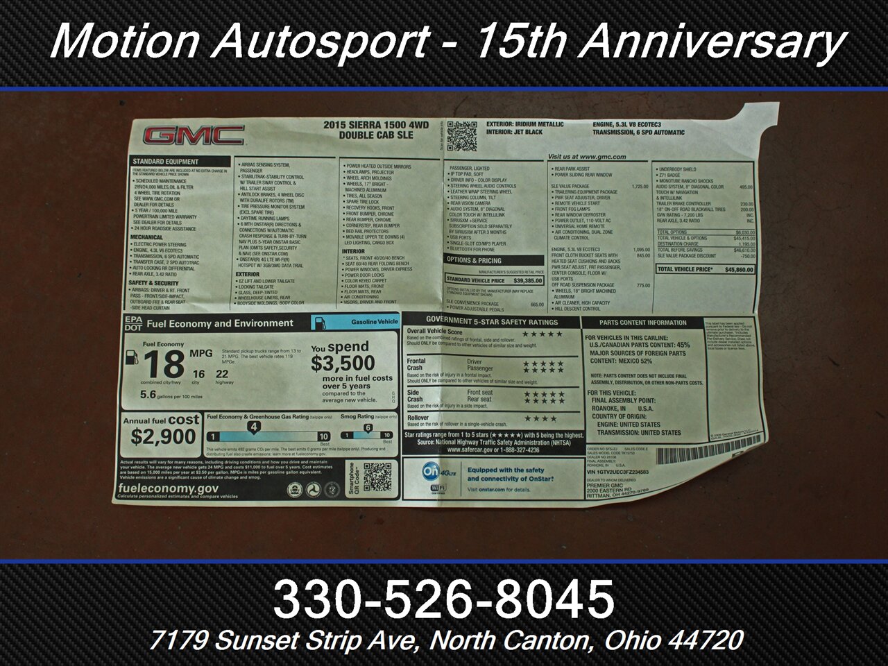 2015 GMC Sierra 1500 SLE Z71 4X4 - Photo 46 - North Canton, OH 44720