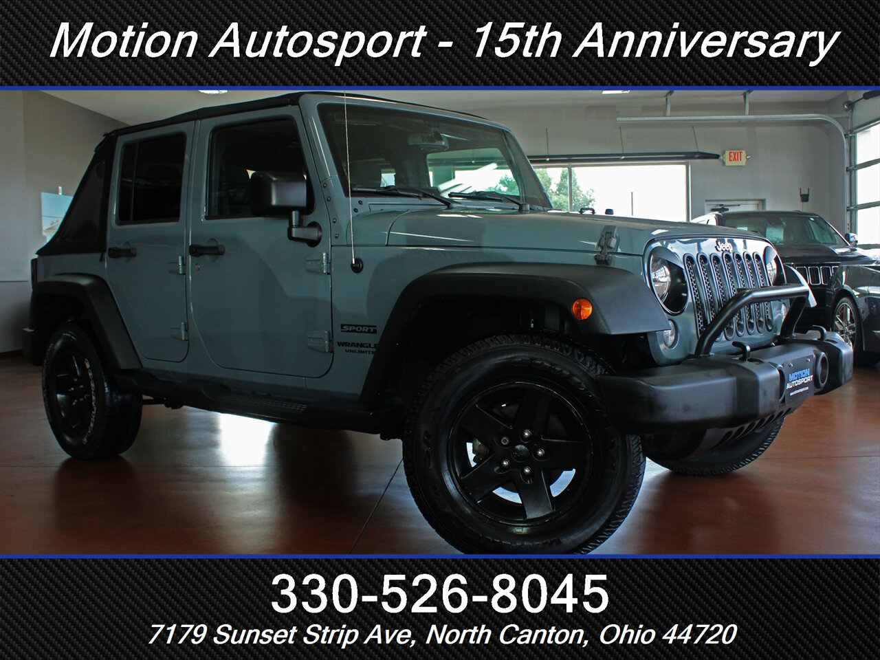 2015 Jeep Wrangler Unlimited Sport  Slant Back 4X4 - Photo 2 - North Canton, OH 44720
