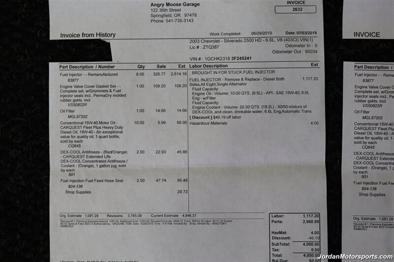 2003 Chevrolet Silverado 2500 LS  1-OWNER* NEW INJECTORS & VALVE COVER GASKETS 4K MLS AGO* 100% RUST FREE* NEVER HAD 5TH WHEEL OR GOOSENECK* NEW 33 "FALKEN A/T 4W 10-PLY TIRES* NEW 2.5 "LEVEL KIT * LONG BED - Photo 21 - Portland, OR 97230