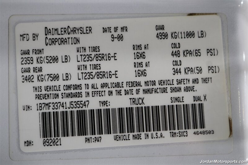 2001 Dodge Ram 3500 ST  1-OWNER* 5.9L HIGH OUTPUT* 6-SPEED MANUAL* NEVER HAD 5TH WHEEL OR GOOSENECK* NEW BF GOODRICH KO3 10-PLY TIRES* FULL FRESH SERVICE* PERFECT DASH - Photo 89 - Portland, OR 97230