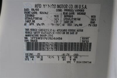 2002 Ford F-350 XLT  1-OWNER* 100% RUST FREE* 55K MLS ONLY* DEALER SERVICED SINCE NEW* NEW 35 " BFG KO3s W/ 3 " LEVEL LIFT & NEW BILSTEIN 5100s & DUAL BILSTEIN STEERING STABILIZERS*LINEX BED LINER*ALL BOOKS/MANUALS/KEYS - Photo 94 - Portland, OR 97230