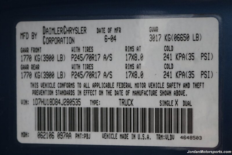 2004 Dodge Ram 1500 Laramie  SPORT PKG* 1-OWNER* 100% RUST FREE* ALL NEW DIFFERENTIALS-TRANSFER CASE-TRANSMISSION FLUIDS* NEW BRAKES & ROTORS & 34 " BFG KO3 TIRES* ALL ORIGINAL BOOKS-MANUALS-SERVICE RECDS-WINDOW STICKER-KEYS - Photo 94 - Portland, OR 97230