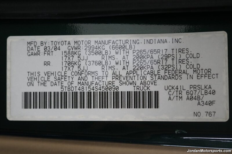 2004 Toyota Tundra Limited  1-OWNER* 0-RUST* 41K MILES* NEW TIMING BELT SERVICE & ALL SERVICE RECORDS SINCE NEW @ TOYOTA* NEW OVER LAND BUILD W/BILSTEIN TOYTEC LEVEL KIT - 33 "FALKEN WILD PEAKS AT4W & 17 " TRD PRO WHEELS OEM - Photo 94 - Portland, OR 97230