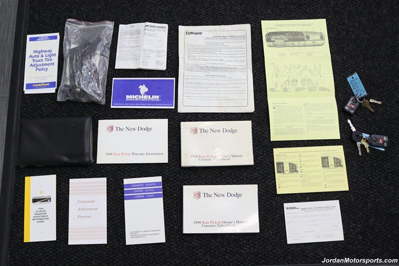 1998 Dodge Ram 3500 Laramie SLT  1-OWNER* 100% RUST FREE* 12-VALVE CUMMINS 5.9L* 5-SPEED MANUAL* NEW 10-PLY FALKEN A/T 4W TIRES* LARAMIE LEATHER* SPRAY IN BED LINER* ALL BOOKS & 3-KEYS* COLLECTOR GRADE & DREAM - Photo 21 - Portland, OR 97230