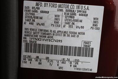 2000 Ford F-250 Lariat LARIAT 6-PASSENGER 4X4* NEVER HAD A 5TH WHEEL OR GOOSENECK* NEW 2.5 " LEVELING KIT W/BILSTEIN 5100 SHCOKS* NEW 33 " FALKEN AT4 10-PLY TIRES* FULL FRESH SERVICE* PAINT MATCHED CANOPY - Photo 92 - Portland, OR 97230
