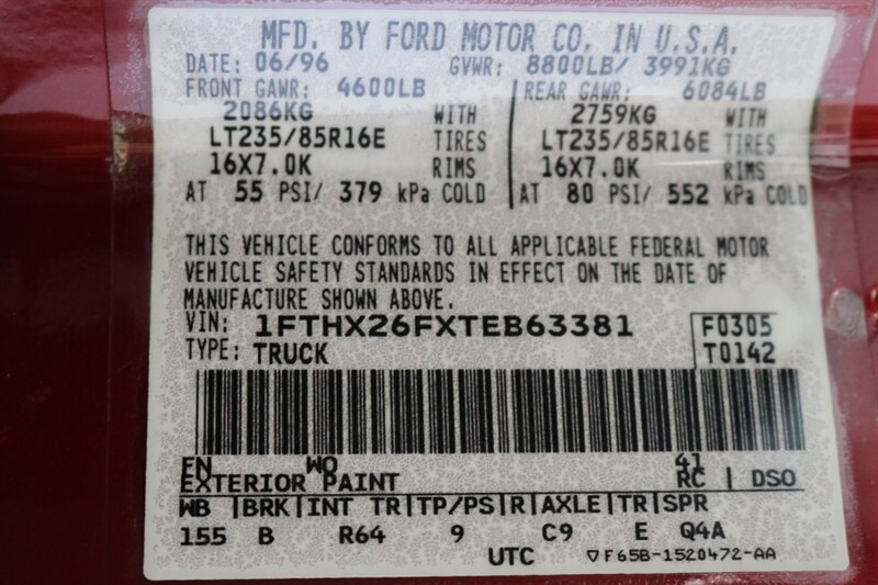 1996 Ford F-250 XLT  2-OWNER SINCE NEW* 100% RUST & CORROSION FREE* 100% STOCK* NEW 33 "  BFG KO3s* NEVER HAD 5TH WHEEL OR GOOSENECK* SPRAY IN BED LINER* FULL NEW FRESH SERVICE* ALL ORIGINAL BOOKS* FACTORY 2-TONE - Photo 94 - Portland, OR 97230