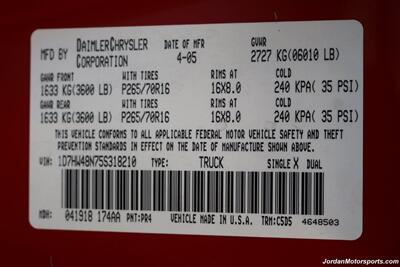 2005 Dodge Dakota SLT  V-8 MAGNUM* 4.7L* 4X4* LEER CANOPY* ALL SERVICE RECORDS SINCE NEW* NEW BRAKES / ROTORS / TIRES / FLUIDS* ALL BOOKS & 2-KEYS* 0-RUST - Photo 79 - Portland, OR 97230