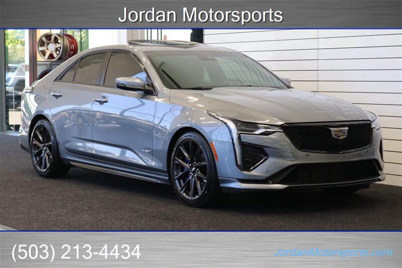 2021 Cadillac CT4-V  BIG MSRP OF $58K NEW* SUPER CRUISE* DRIVER ASSIST* MOON ROOF* NAV* CLIMATE PKG* BLUE CALIPERS* 18