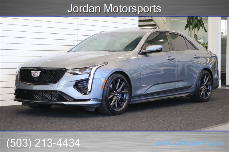 2021 Cadillac CT4-V  BIG MSRP OF $58K NEW* SUPER CRUISE* DRIVER ASSIST* MOON ROOF* NAV* CLIMATE PKG* BLUE CALIPERS* 18