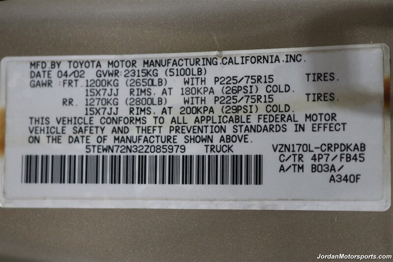 2002 Toyota Tacoma V6  1-OWNER* 0-RUST* NEW TIMING BELT-WATER PUMP-TUNE UP-FLUIDS* NEW BILSTEIN TOYTEC LEVEL KIT W/BILSTEIN 5100 SHOCKS* NEW 17 " TRD PRO WHEELS & 33 " FALKEN WILD PEAKS A/T 4W* ALL BOOKS-RECORDS SINCE NEW - Photo 94 - Portland, OR 97230