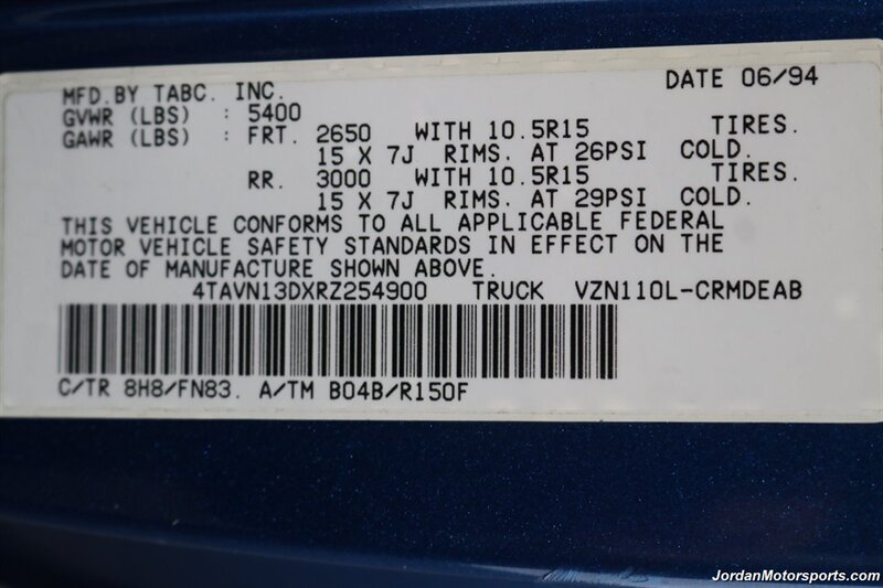 1994 Toyota Pickup DX V6  1-OWNER* 0-RUST* 5-SPD V-6* NEW HEAD GASKETS-TIMING BELT-WATER PUMP-INJECTORS-SPARK PLUGS-WIRES-CAP-ROTOR-ALL BELTS-BATTERY-32 " BFG KO2s-BILSTEIN SHOCKS* 0-ACCIDENTS* COLLECTOR QUALITY - Photo 90 - Portland, OR 97230