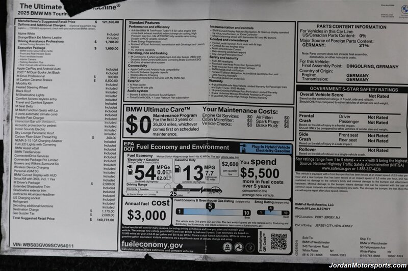 2025 BMW M5 Touring 141K MSRP* CARBON CERAMIC BRAKES-EXECUTIVE PKG - M-DRIVER PKG* CARBON FIBER FRONT SPLITTER - CARBON REAR DIFFUESER - CARBON SIDE SKIRTS - H&R LOWERING SPRINGS* DOWN PIPES & COLD AIR INTAKES - Photo 25 - Portland, OR 97230