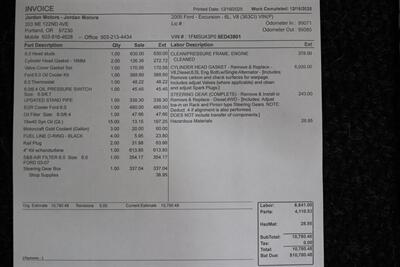 2005 Ford Excursion Limited  1-OWNER 100% RUST FREE* NEW FULL BULLET PROOF ENGINE PKG BY RPM NW* FULL NEW FRONT END UPGRADE* NEW 35 "TOYO A/T III W/ NEW 17 " WHEELS* S&B INTAKE* 4 " EXHAUST W/AEROTURBINE MUFFLER* FULLY SERVICED - Photo 21 - Portland, OR 97230