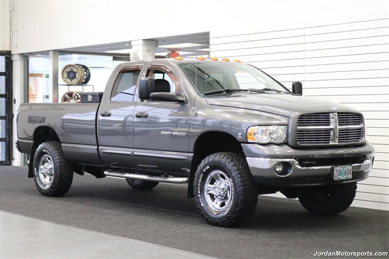 2003 Dodge Ram 3500 Laramie  1-OWNER* 100% RUST FREE* 5.9L LONG BED W/ 6-SPEED MANUAL TRANS* 82K ACTUAL MILES* PACBRAKE EXHAUST BRAKE* BANKS POWER PACKAGE* SPRAY IN BED LINER* REAR AIR BAGS* NEW BILSTEIN 5100 SERIES SHOCKS - Photo 2 - Portland, OR 97230