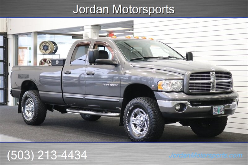 2003 Dodge Ram 3500 Laramie  1-OWNER* 100% RUST FREE* 5.9L LONG BED W/ 6-SPEED MANUAL TRANS* 82K ACTUAL MILES* PACBRAKE EXHAUST BRAKE* BANKS POWER PACKAGE* SPRAY IN BED LINER* REAR AIR BAGS* NEW BILSTEIN 5100 SERIES SHOCKS