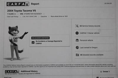 2004 Toyota Tacoma V6  1-OWNER* 100% RUST FREE* NEW 2.5 " BILSTEIN TOYTEC ADJUSTABLE LEVEL LIFT W/ NEW 17 " TRD PROs & 33 " FALKEN A/T4s* TIMING BELT DONE 18K MLS AGO* NEW FLUIDS-AXLES* ALL BOOKS & KEYS & WINDOW STICKER - Photo 47 - Portland, OR 97230