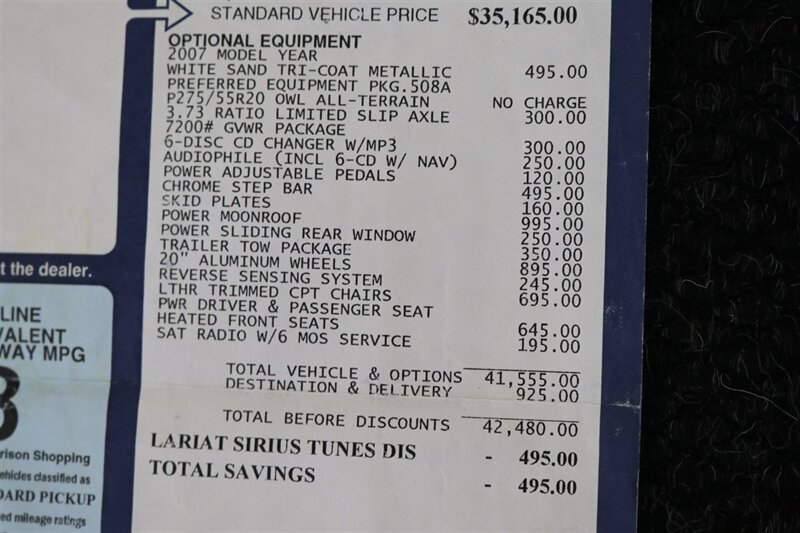 2007 Ford F-150 Lariat  ONLY 81K MLS* 0-ACCIDENTS* MOON ROOF* NEW 20 "WHEELS W/ A/T TIRES* NEW BRAKES-ROTORS-CALIPERS-BRAKE FLUID-COOLANT-FILTERS* PERFECT INTERIOR & EXTERIOR* NO RUST* ALL BOOKS-KEYS-WINDOW STICKER - Photo 35 - Portland, OR 97230