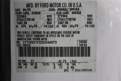 2002 Ford F-250 XLT  1-OWNER* 100% RUST FREE* ALL SERVICE RECORDS SINCE NEW* NEW 2.5 " LEVEL KIT W/ NEW BILSTEIN 5100 SHOCKS / NEW 33 " BFG KO3 10-PLYS* ALL BOOKS&KEYS&WINDOW STICKER* NEW FLUIDS-NEW AC COMPRESSOR - Photo 94 - Portland, OR 97230