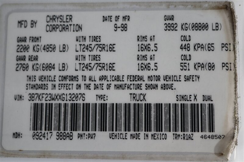 1999 Dodge Ram 2500 Laramie SLT  V-10 MAGNUM* 5-SPEED MANUAL* 58K ACTUAL MILES* NEVER HAD 5TH WHEEL OR GOOSENECK* NEW 33 " BFG KO3 10-PLYS* NEW BRAKES / SWAY BAR LINKS / BRAKE & COOLANT FLUSH* ALL ORIGINAL BOOKS-WINDOW STICKER-KEYS* - Photo 94 - Portland, OR 97230