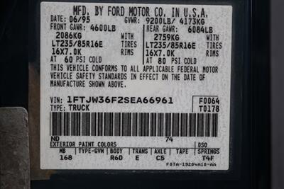 1995 Ford F-350 XLT  1-OWNER* 100% RUST FREE* 73K ACTUAL MILES* NEW 4 " BDS LIFT W/ FOX SHOCKS* NEW 35 " BFG KO3s* FULL FRESH SERVICE* ALL ORIGINAL BOOKS & MANUALS - Photo 37 - Portland, OR 97230