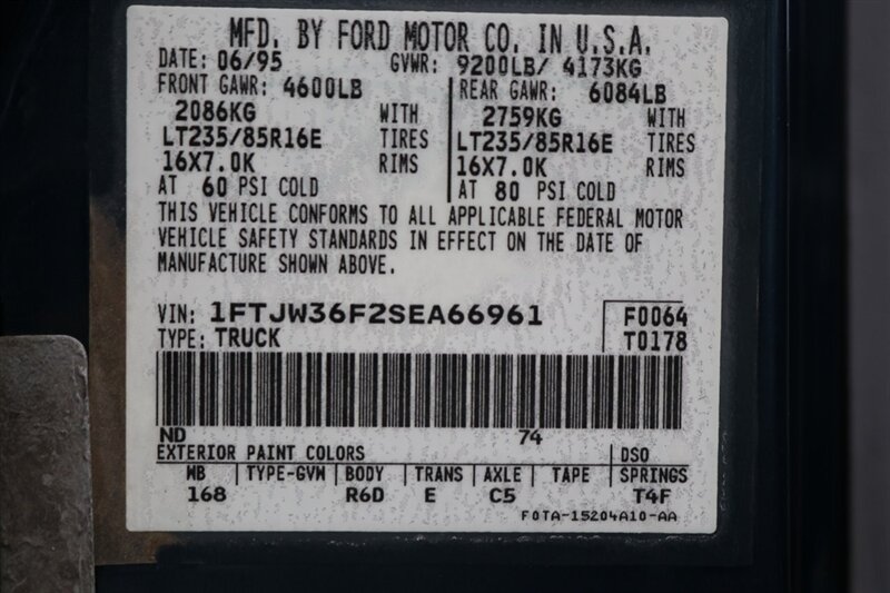 1995 Ford F-350 XLT  1-OWNER* 100% RUST FREE* 73K ACTUAL MILES* NEW 4 " BDS LIFT W/ FOX SHOCKS* NEW 35 " BFG KO3s* FULL FRESH SERVICE* ALL ORIGINAL BOOKS & MANUALS - Photo 37 - Portland, OR 97230