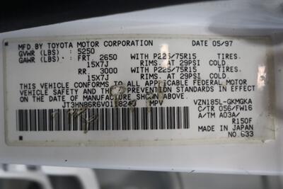 1997 Toyota 4Runner SR5  0-RUST* 5-SPEED* NEW TIMING BELT-WATER PUMP-BRAKES & ROTORS-VALVE COVER GASKETS-AXLE BEARINGS & SEALS-HUBS-AC SERVICE-BILSTEIN TOYTEC LEVEL KIT-33 "BFG KO3s-DIFF DROPS* PAINT MATCHED - Photo 94 - Portland, OR 97230